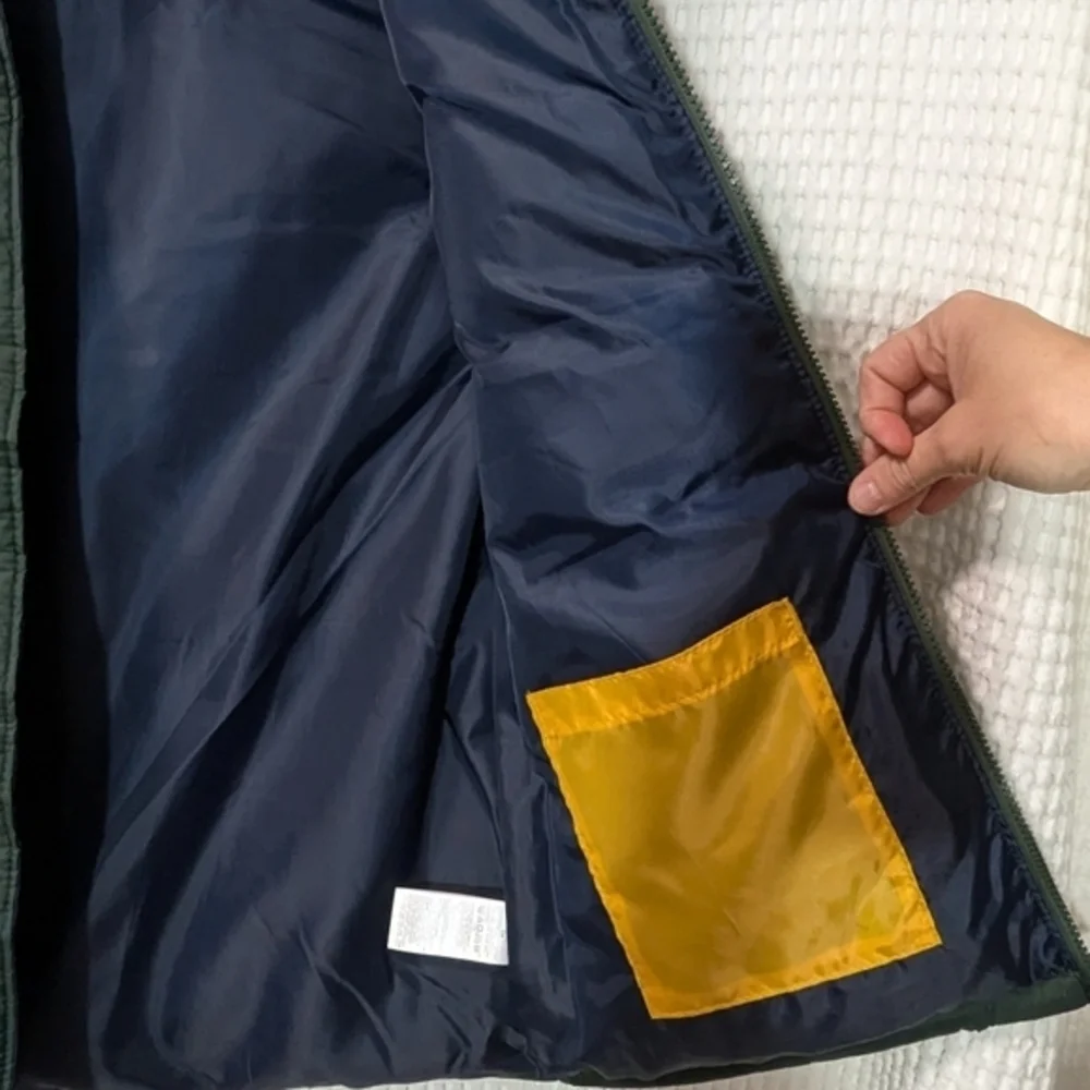 Old Navy‎ Puffer Vest Size Small Frost Free Hunter Dark Green Botany